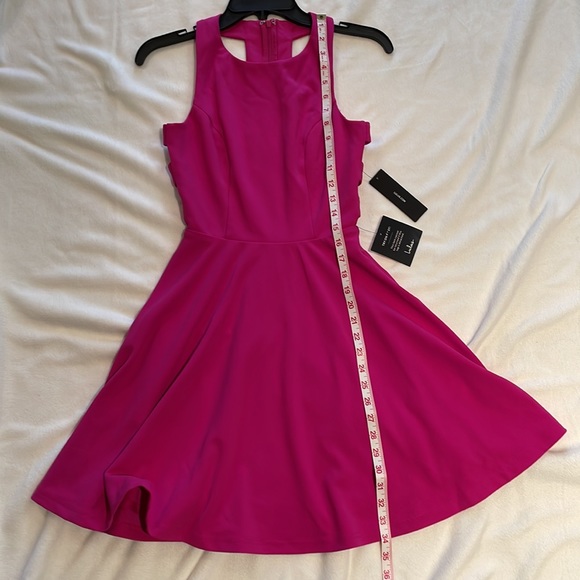 Lulus Call Back Backless Skater Dress Fuschia NWT - Picture 9 of 12